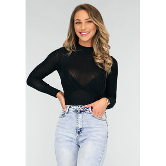 Schwarz glänzender Körper