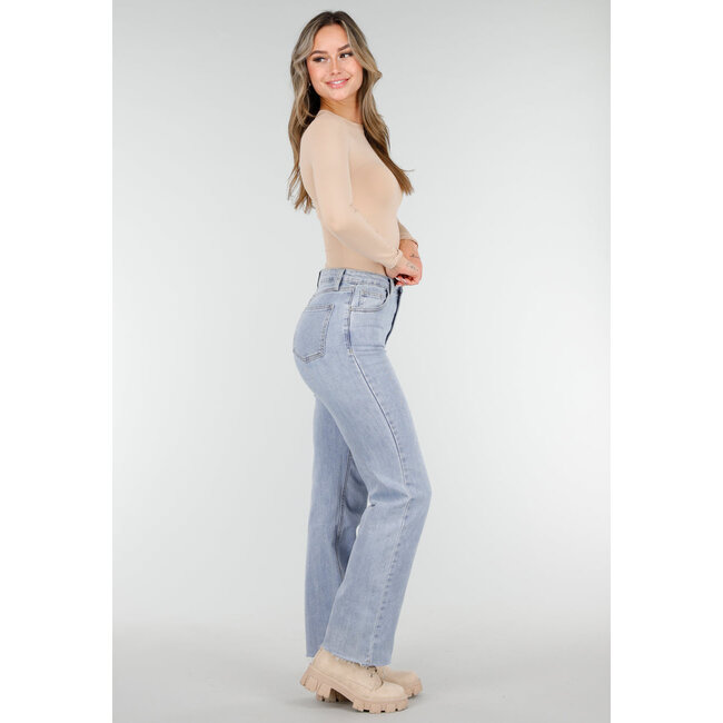 Basic Beige Top Langarm und Stretch