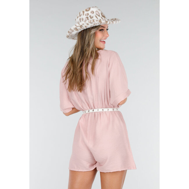 Cowboyhut mit rosa Leopardenmuster aus Kunstfell