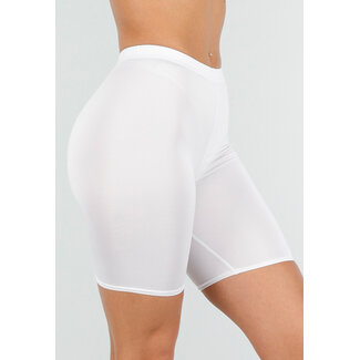 Weiße Biker-Shorts