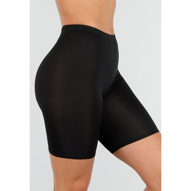 Schwarze Biker-Shorts mit Stretch