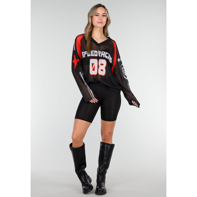 Schwarze Biker-Shorts mit Stretch