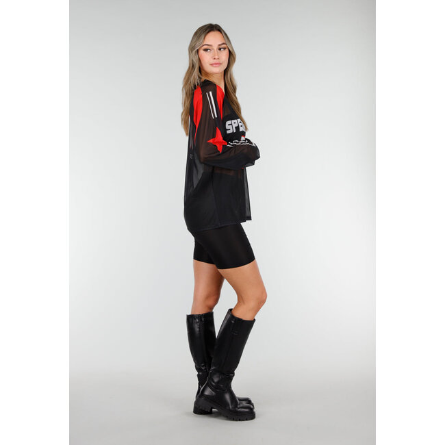 Schwarze Biker-Shorts mit Stretch