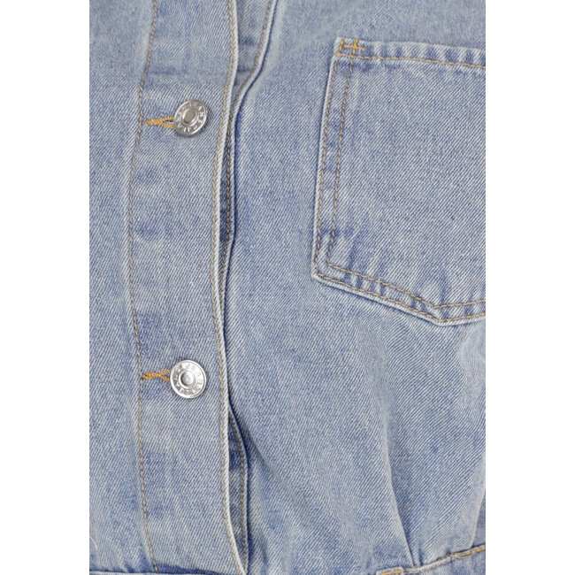 Blauer Denim Playsuit mit Stretch-Taille