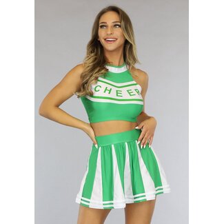 Grünes Cheerleader Kostüm