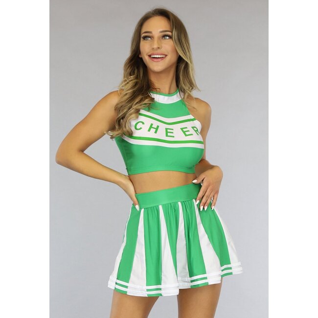 Grünes Cheerleader Kostüm
