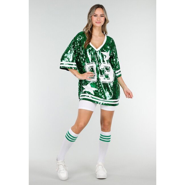 Grüne Pailletten Jersey