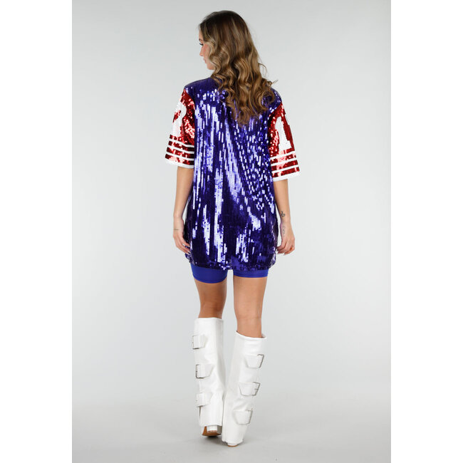 Blaue High Waist Short Leggings