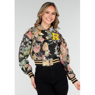 Blumenprint-Cropped-Jacke
