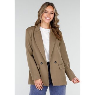 Zweireihiger Blazer Khaki