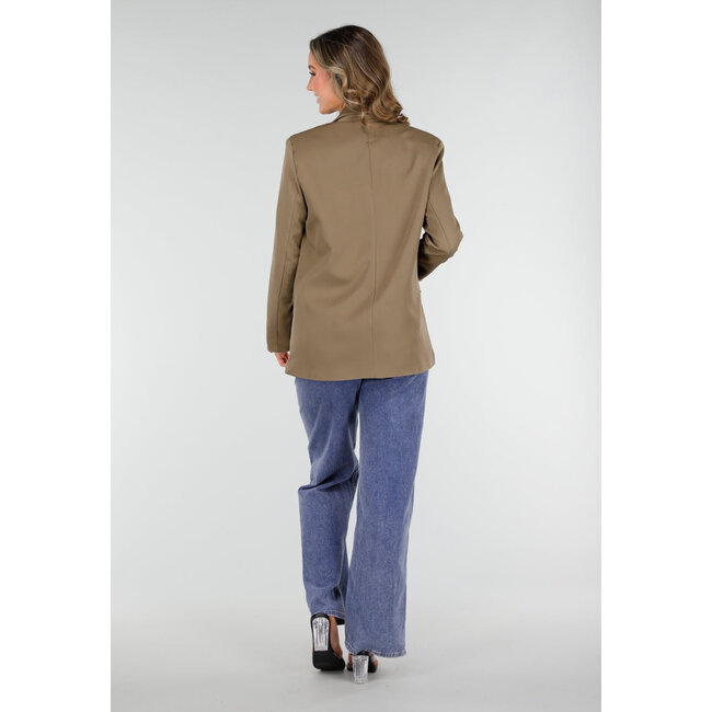 Doppelknopf-Blazer in Khaki