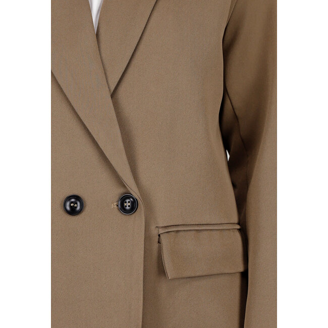 Doppelknopf-Blazer in Khaki