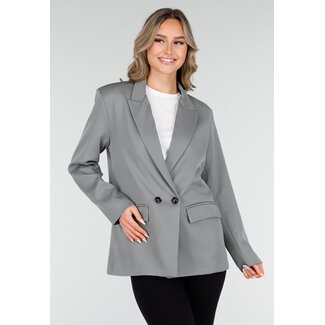 Zweireihiger grauer Blazer