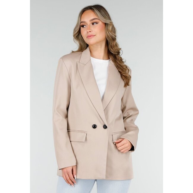 Doppelknopf-Blazer Beige
