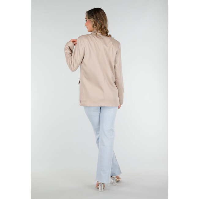 Doppelknopf-Blazer Beige