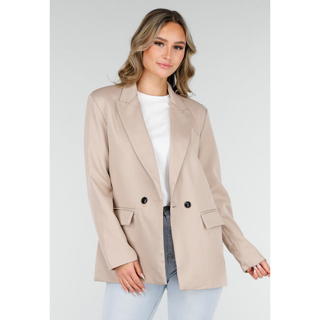 Doppelknopf-Blazer Beige