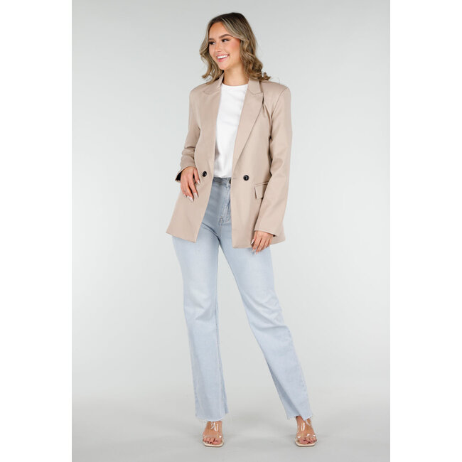 Doppelknopf-Blazer Beige