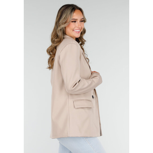 Doppelknopf-Blazer Beige