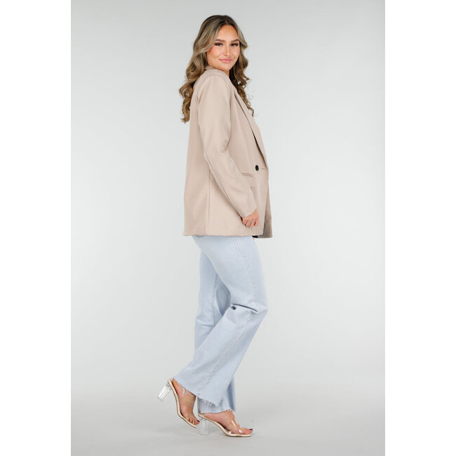 Doppelknopf-Blazer Beige
