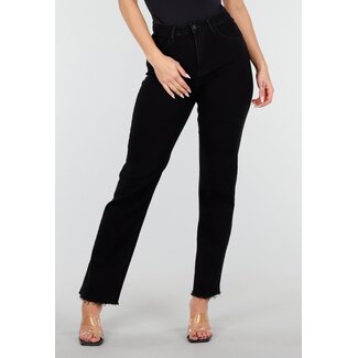 Schwarze Straight Leg Jeans