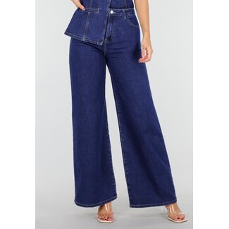 Redial Jeans Blaue ausgestellte Stretch-Jeans