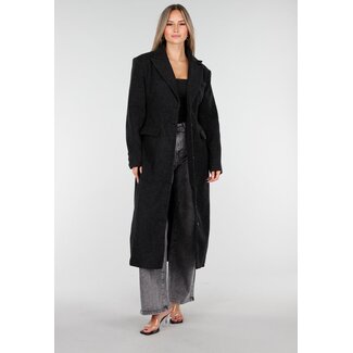 Langer schwarzer Mantel