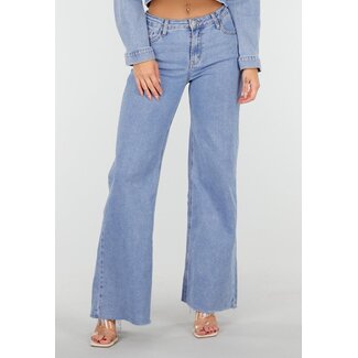 Redial Jeans Hellblaue Stretch-Jeans mit weitem Bein