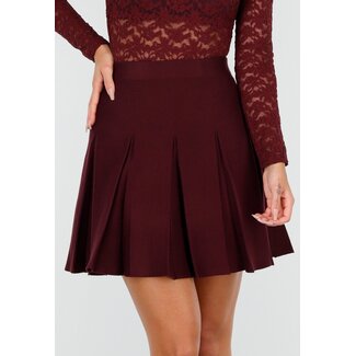 Bordeaux Faltenminirock