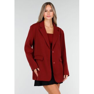 Bordeauxroter Oversized-Blazer