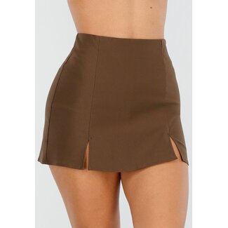 Skort Braun mit Stretch