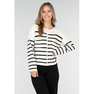 Gestreifter Stretch-Cardigan