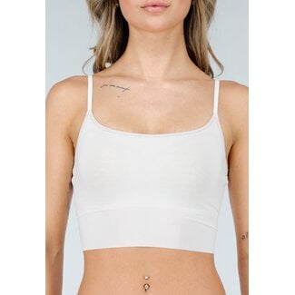 Weißer BH-Top mit Polstern