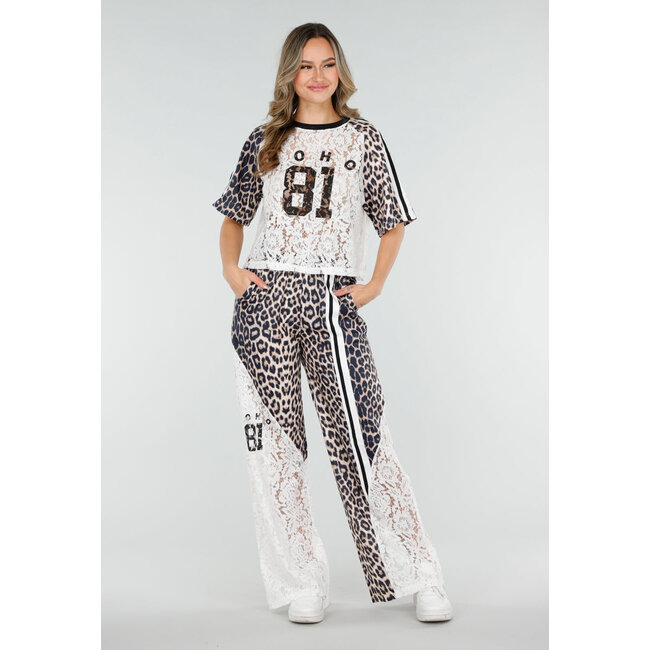 Leopard-Print-Set mit Top und Hose