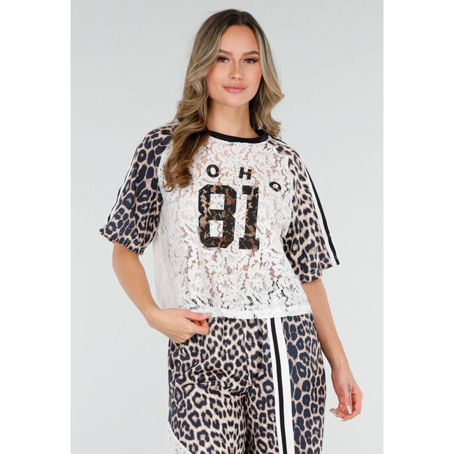 Leopard-Print-Set mit Top und Hose