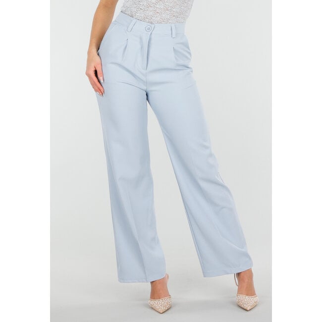Light Blue Straight Leg Trousers