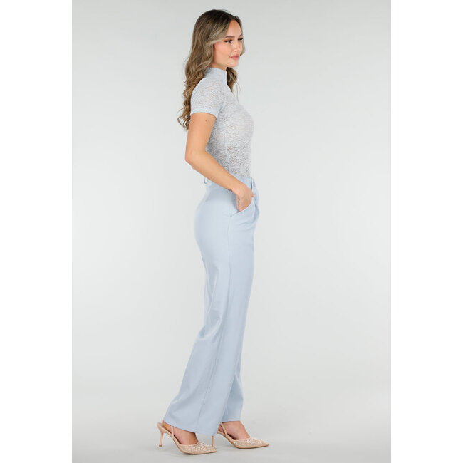 Light Blue Straight Leg Trousers