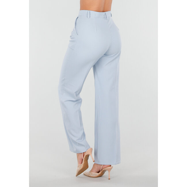 Light Blue Straight Leg Trousers