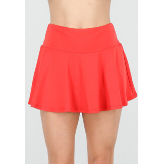 Roter Skort mit hoher Taille