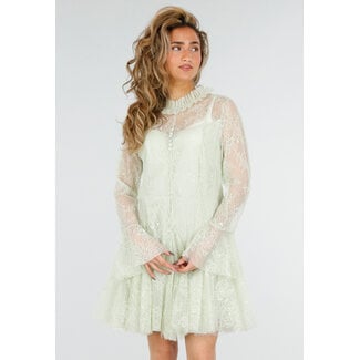 Mintgrünes Spitzenkleid