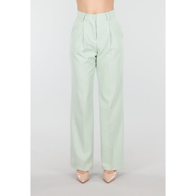 Mintgrüne Hose mit weitem Bein