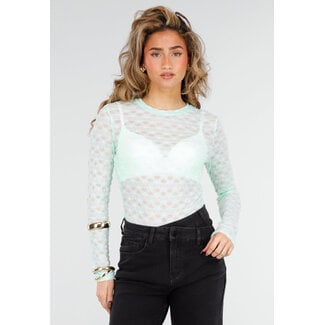 Mintgrüner Mesh-Body