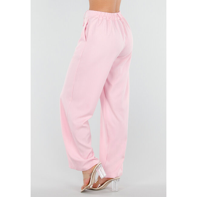 Rosa Barrel-Hose mit Falten