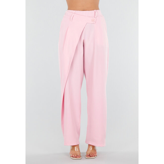 Rosa Barrel-Hose mit Falten