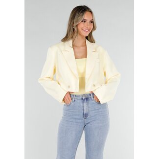 Hellgelber, verkürzter Blazer