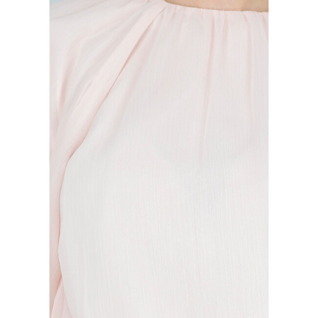 Light Pink Blouse with Wide Sleeves