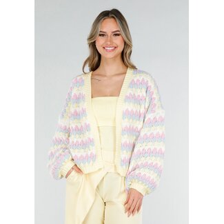 Pastellfarbene Strickjacke