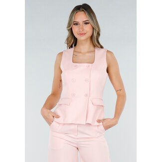 Powder Pink Gilet Top