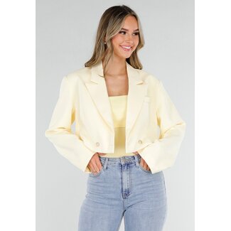Hellgelber, verkürzter Blazer