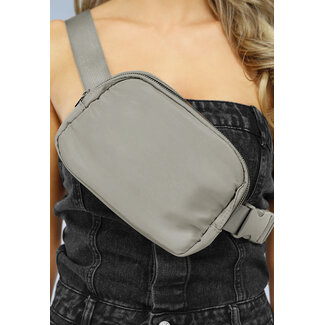 Graue verstellbare Gürteltasche