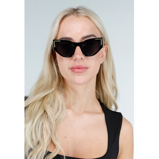 Schwarze Cat-Eye-Sonnenbrille